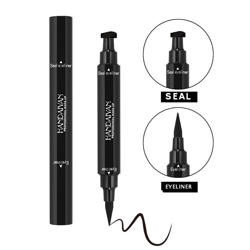 Double-Headed Eyeliner Triangle Seal 2 In 1 Eyeliner