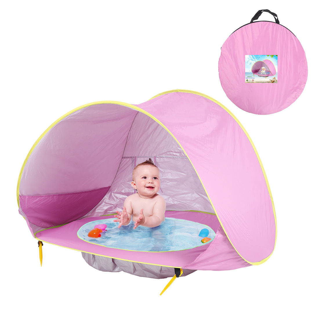 Carpa de playa para bebés, para niños, para acampar al aire libre, fácil de plegar, impermeable, toldo para el sol, carpa con protección UV 