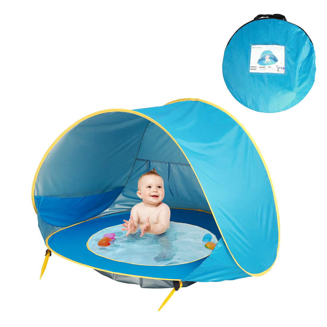 Carpa de playa para bebés, para niños, para acampar al aire libre, fácil de plegar, impermeable, toldo para el sol, carpa con protección UV 