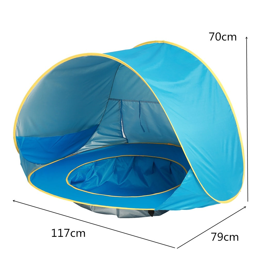 Carpa de playa para bebés, para niños, para acampar al aire libre, fácil de plegar, impermeable, toldo para el sol, carpa con protección UV 