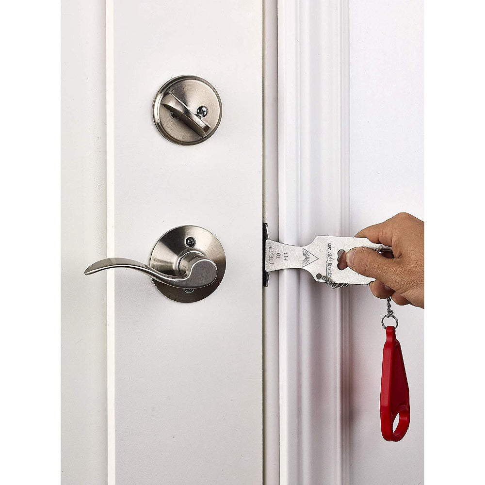 Portable Door Lock Home Security Door Locker Travel Lockdown Locks for Additional Safety and Privacy Perfect for Traveling Hotel Home Apartment College