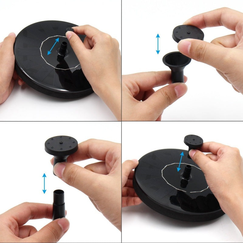 Floating Solar Power Water Fountain