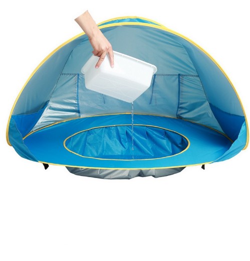 Carpa de playa para bebés, para niños, para acampar al aire libre, fácil de plegar, impermeable, toldo para el sol, carpa con protección UV 