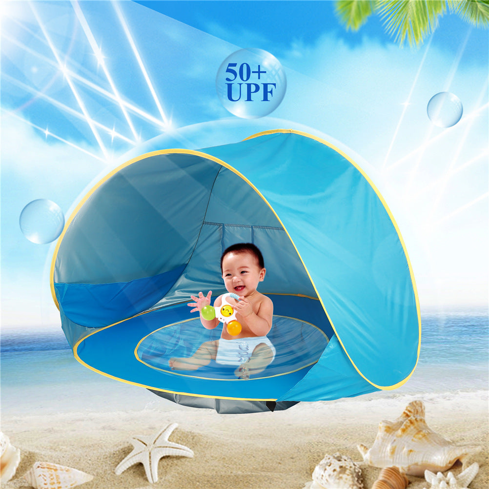 Carpa de playa para bebés, para niños, para acampar al aire libre, fácil de plegar, impermeable, toldo para el sol, carpa con protección UV 