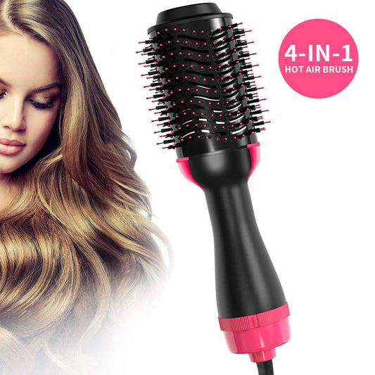 2 in 1 Multifunctional Hair Dryer & Volumizer Hair Brush Roller Rotate Comb Styling Straightening Curling Iron