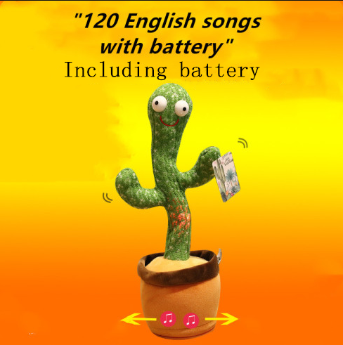 Juguete de cactus, juguete de baile de batido electrónico con la canción, juguete de educación infantil de cactus de baile 