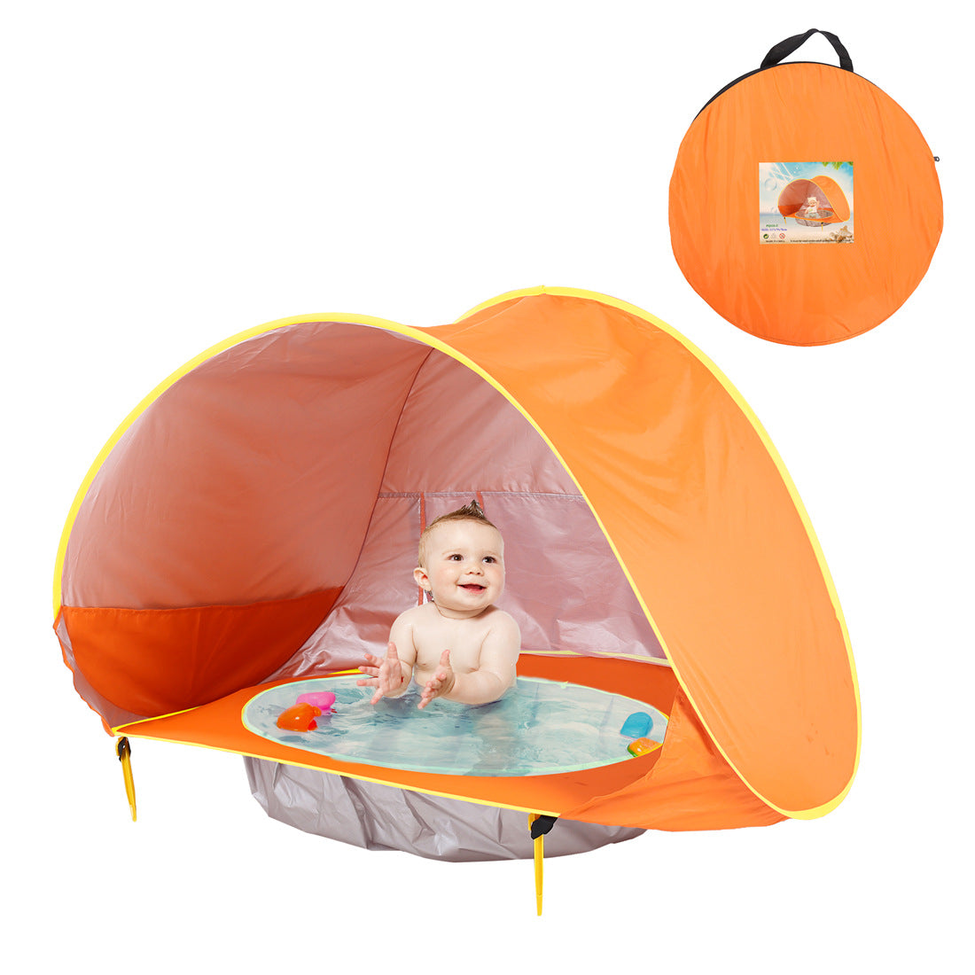 Carpa de playa para bebés, para niños, para acampar al aire libre, fácil de plegar, impermeable, toldo para el sol, carpa con protección UV 