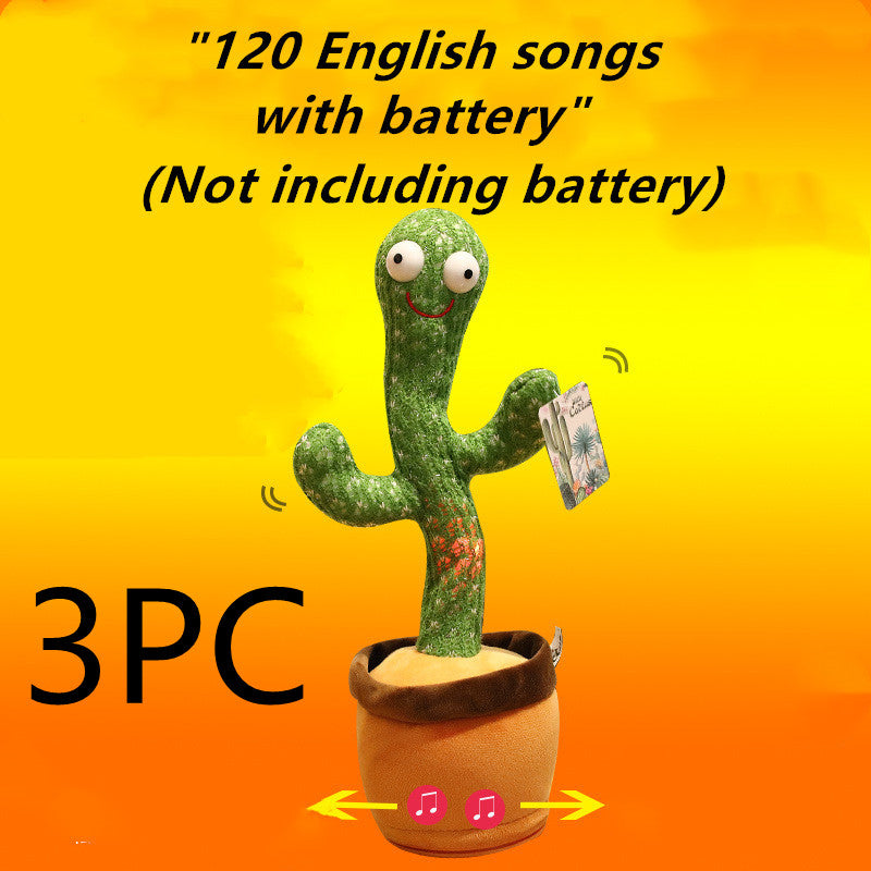 Juguete de cactus, juguete de baile de batido electrónico con la canción, juguete de educación infantil de cactus de baile 