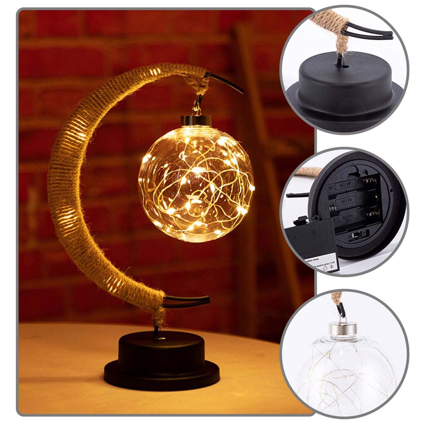 Moon Ball Shape Lamp Decoration Bedroom Decoration Night Lights