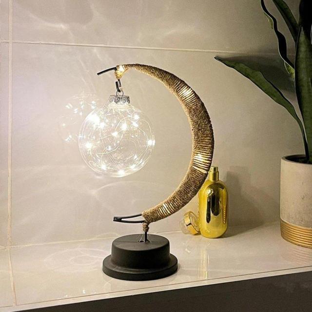 Luna Bola Forma Lámpara Decoración Dormitorio Decoración Luces Nocturnas