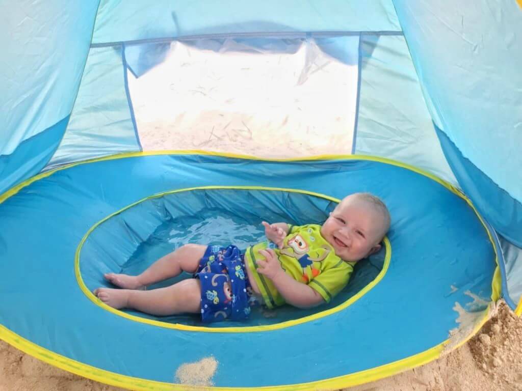 Carpa de playa para bebés, para niños, para acampar al aire libre, fácil de plegar, impermeable, toldo para el sol, carpa con protección UV 