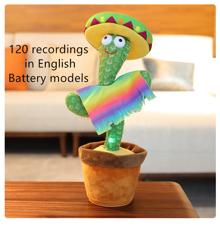 Juguete de cactus, juguete de baile de batido electrónico con la canción, juguete de educación infantil de cactus de baile 