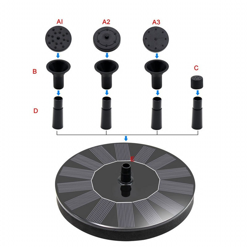 Floating Solar Power Water Fountain