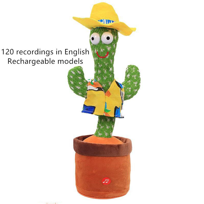 Juguete de cactus, juguete de baile de batido electrónico con la canción, juguete de educación infantil de cactus de baile 