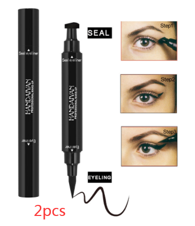 Delineador de ojos de doble cabeza Triangle Seal 2 en 1 Eyeliner 