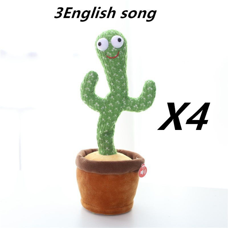 Juguete de cactus, juguete de baile de batido electrónico con la canción, juguete de educación infantil de cactus de baile 