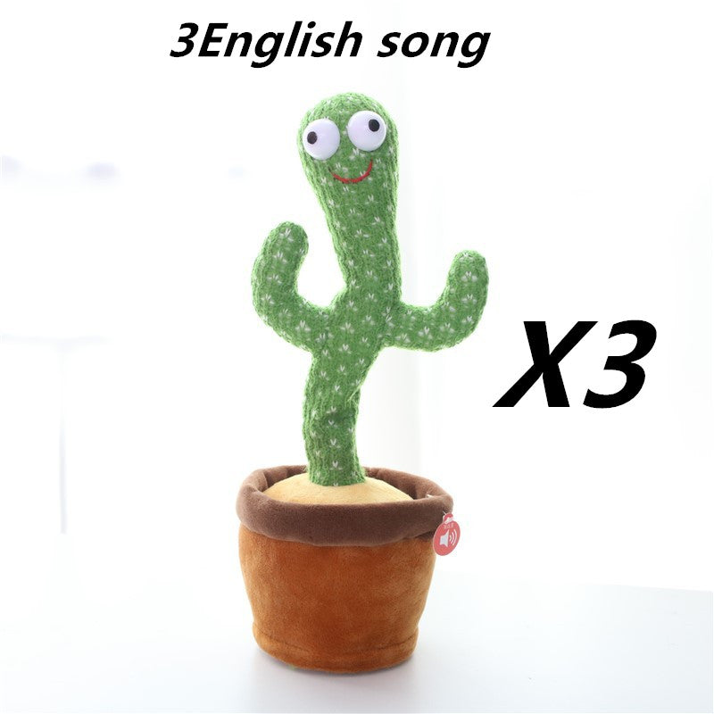 Juguete de cactus, juguete de baile de batido electrónico con la canción, juguete de educación infantil de cactus de baile 