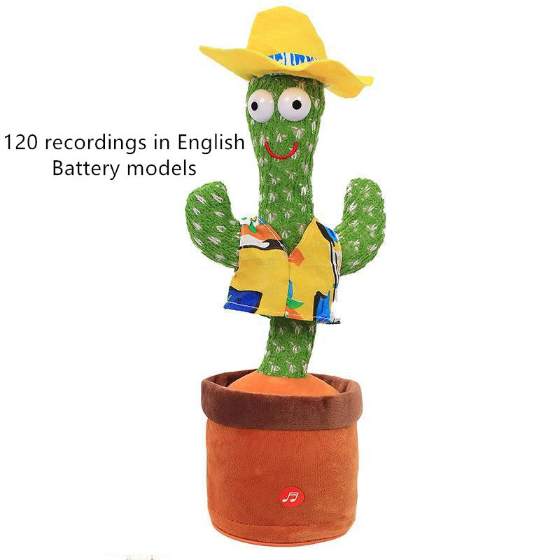 Juguete de cactus, juguete de baile de batido electrónico con la canción, juguete de educación infantil de cactus de baile 