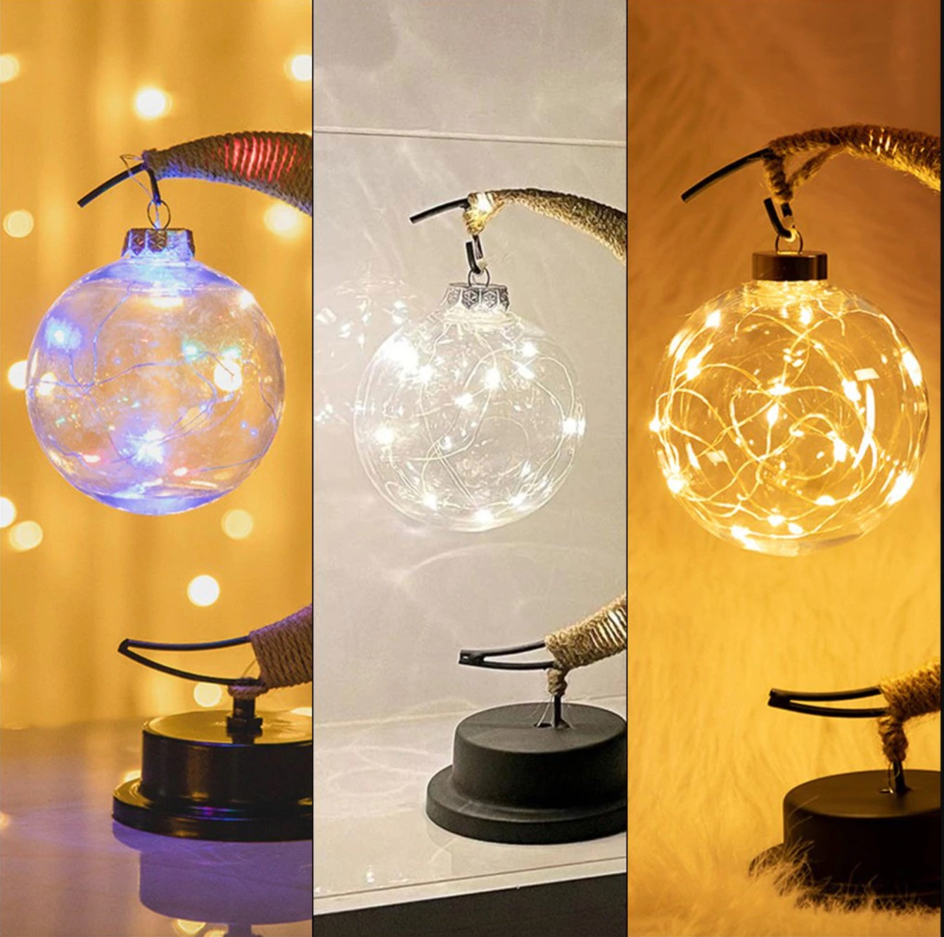 Luna Bola Forma Lámpara Decoración Dormitorio Decoración Luces Nocturnas