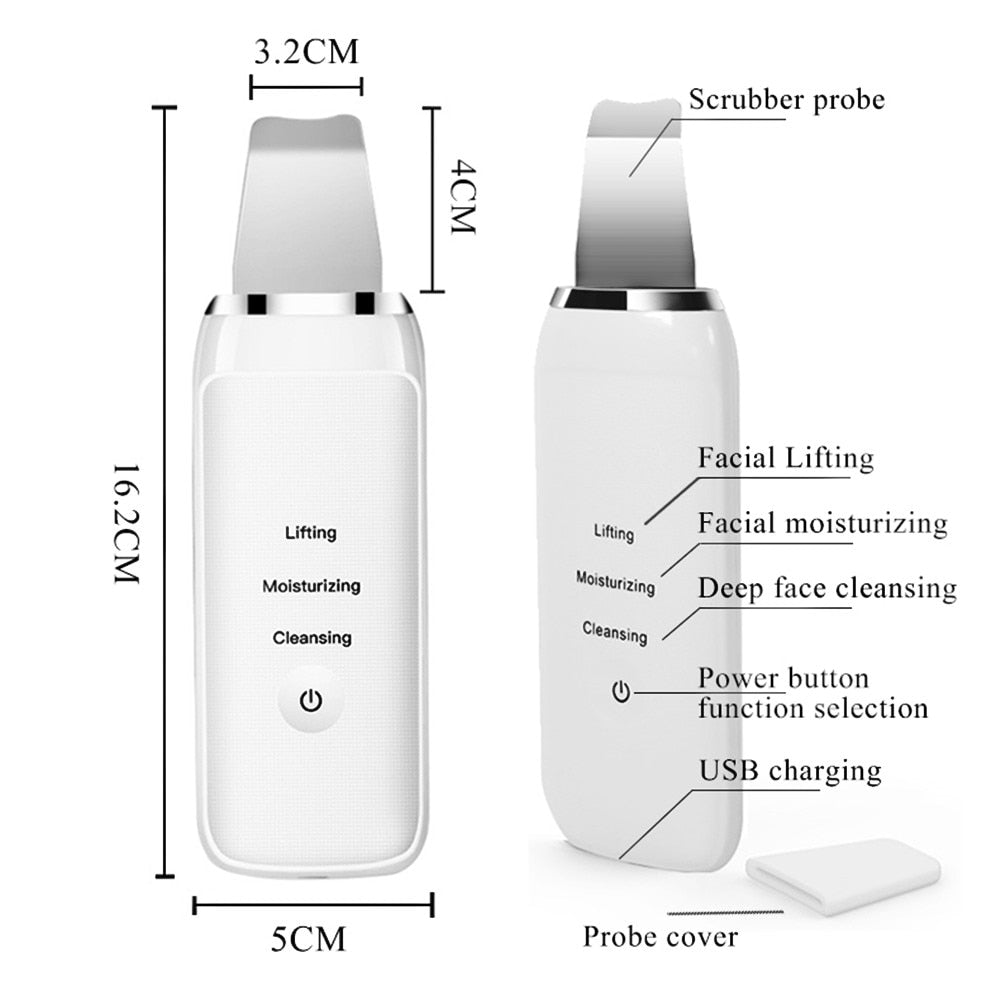 Ultrasonic Skin Scrubber: cleanse, moisturize, & massage