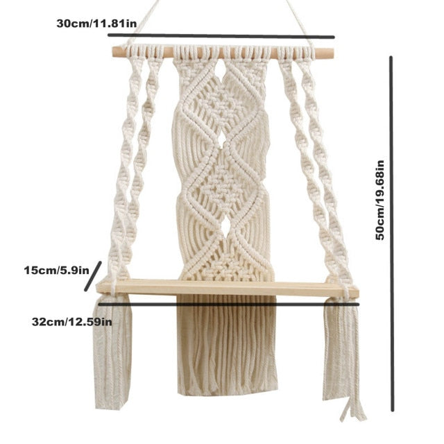 Wall Hanging Hand-Woven Macrame